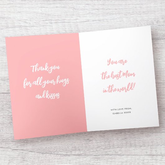 Gelukkige Moederdag Mama Foto Lieve Hart Koraal Ro Kaart