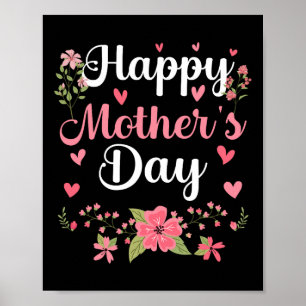 Gelukkige Moederdag mama Schattigee bloemrijke vro Poster
