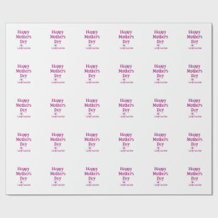 Gelukkige Moederdag mauve liefdesnaam vrouwelijk t Cadeaupapier