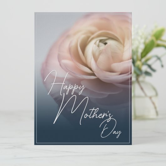 Gelukkige Moederdag met Big Pink Rose (Staand voorkant)