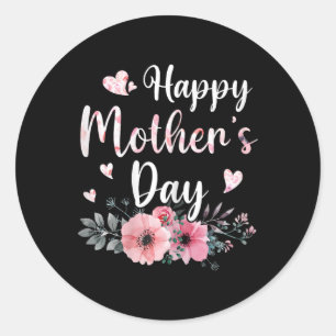 Gelukkige Moederdag met bloemenmama mama oma w Ronde Sticker