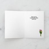 Gelukkige Moederdag met Drie Rode Tulpen Kaart (Binnen)