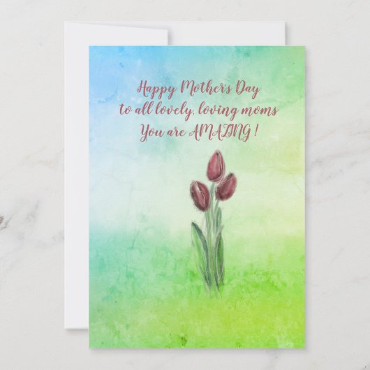 Gelukkige Moederdag met kinder Kaart (Achterkant)