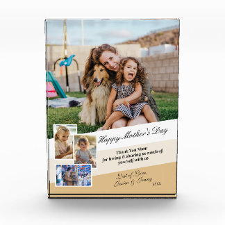 Gelukkige Moederdag Moderne Fotocollage Display Fotoblokken