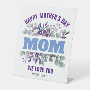 GELUKKIGE MOEDERDAG MOM VERZENDMAATJE GESCHENK RECLAMEBORD MET VOETSTUK