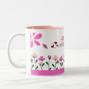 Gelukkige Moederdag multi Kleur Ontwerp Tweekleurige Koffiemok