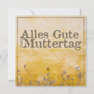 Gelukkige Moederdag op Vintage Bloemenweide Notitiekaartje