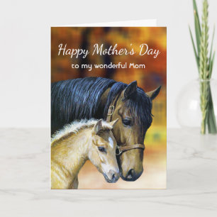 Gelukkige Moederdag Paard Ruiter Kaart