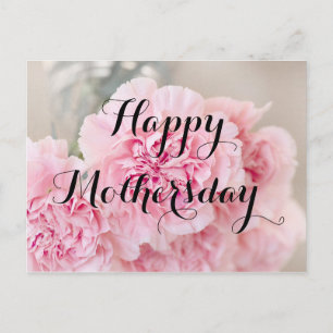 Gelukkige Moederdag Poeder Roze Bloem Briefkaart