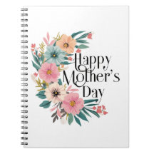 Gelukkige Moederdag Rechterkant Bloemen Perzik Roz