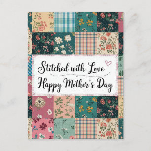 Gelukkige Moederdag - Retro Mooie Quilt Patroon Briefkaart