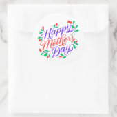 Gelukkige moederdag ronde sticker (Tas)