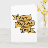 Gelukkige Moederdag Scroll Kaart (Gele Bloem)