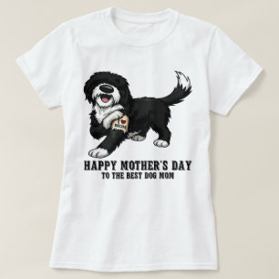 Gelukkige Moederdag Sheepadoodle Moeder Hond T-shirt