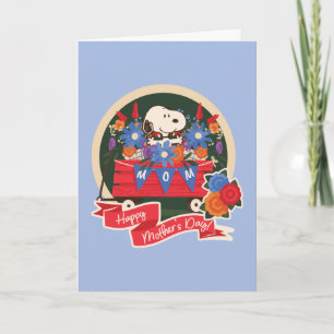 Gelukkige Moederdag Snoopy Moeder Wimpel Kaart