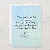 Gelukkige Moederdag Van Je Kat Plat Kaart (Achterkant)