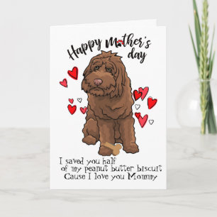 Gelukkige Moederdag van je Labradoodle hond Kaart