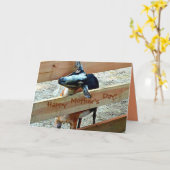 Gelukkige Moederdag van Schattig Kind (geit) Kaart (Gele Bloem)