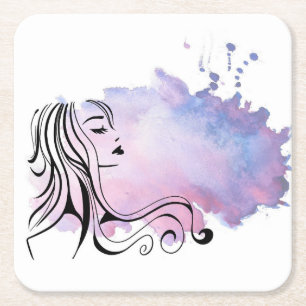 Gelukkige Moederdag Vrouw Vrouwendag Vierkante Kartonnen Onderzetter