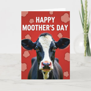 Gelukkige Moeders Dag Koe Kaart