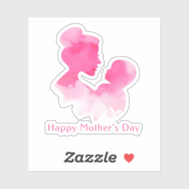 Gelukkige moeders dag silhouet sticker