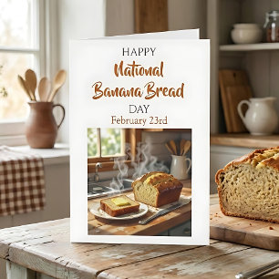 Gelukkige Nationale Banaanbrood Dag 23 februari Kaart