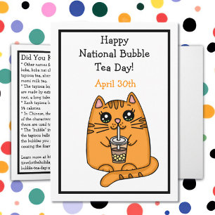 Gelukkige Nationale Bubble Tea Dag - 30 april Kaart