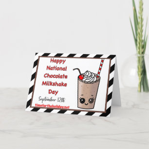 Gelukkige Nationale Chocolade Milkshake Dag 12 sep Kaart