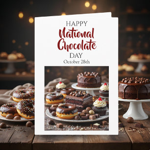 Gelukkige Nationale Chocoladedaag 28 oktober Kaart