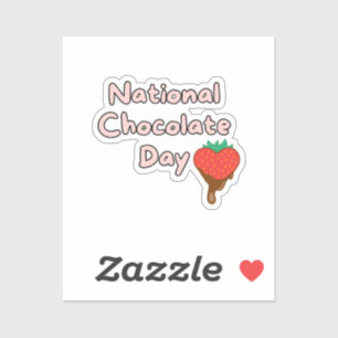 Gelukkige nationale chocoladedag sticker