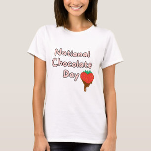 Gelukkige nationale chocoladedag t-shirt