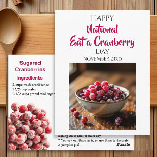 Gelukkige Nationale Cranberry Eetdag   23 nov Briefkaart