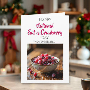 Gelukkige Nationale Cranberry Eetdag   23 nov Kaart