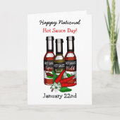 Gelukkige Nationale Hot Sauce Dag | 22 januari Kaart (Voorkant)