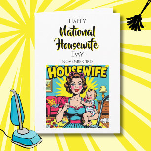 Gelukkige Nationale Huisvrouwendag 3 november Kaart
