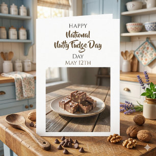 Gelukkige Nationale Notenfudge Dag 12 mei Kaart