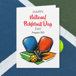Gelukkige Nationale Pickleball Dag 8 augustus Kaart