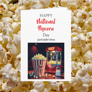 Gelukkige Nationale Popcorn Dag! 19 januari Kaart
