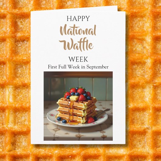 Gelukkige Nationale Wafeldag Week Kaart