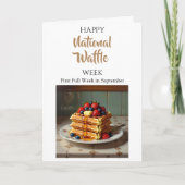 Gelukkige Nationale Wafeldag Week Kaart (Voorkant)