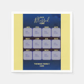 Gelukkige Nieuwjaar Gezegend Jaar Foto Servet (Voorkant)