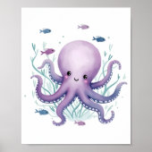 Gelukkige Octopus Poster (Voorkant)