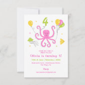 Gelukkige Octopus Verjaardag Kaart (Voorkant)