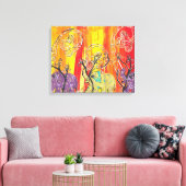Gelukkige Olifant Parade Canvas Afdruk (Insitu (Woonkamer))