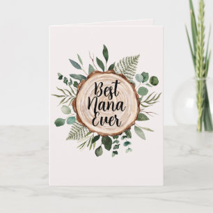 Gelukkige Oma- en Opa-dag Rustig Hout en Loofwerk Kaart