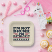 Gelukkige onafhankelijkheidsdag grappig 4 juli papieren bordje (Feest)