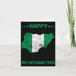 Gelukkige Onafhankelijkheidsdag Nigeria 1960 Trots Kaart
