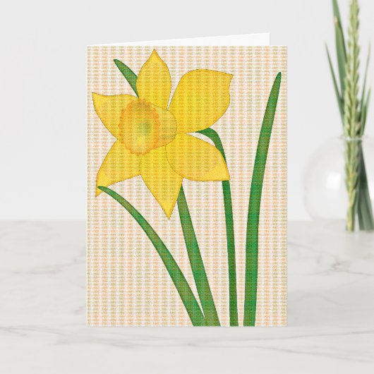 gelukkige ooster - lentekaart met daffodil feestdagen kaart (Voorkant)