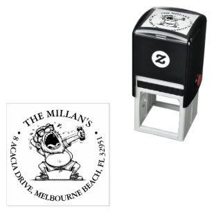 Gelukkige Opa's Fitness thema Zelfinktende Stempel