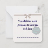 Gelukkige Oudersdag Notitiekaartje (Achterkant)